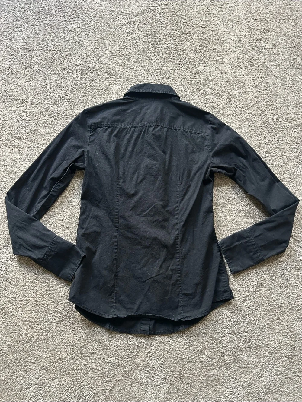 Vintage merona black tailored button down shirt